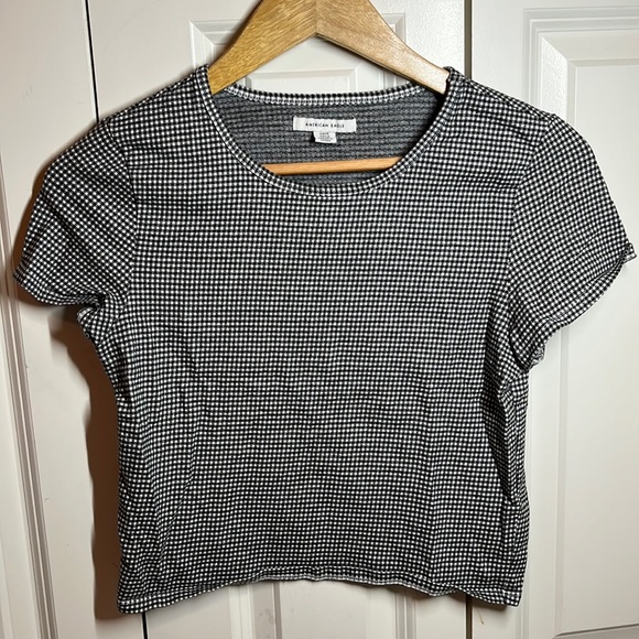 American Eagle Outfitters Tops - American Eagle. Small. Black Gingham Tshirt